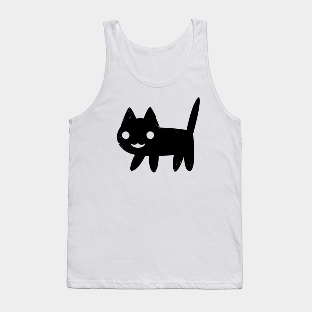 Cute Happy Cat Tank Top by PsychicCat